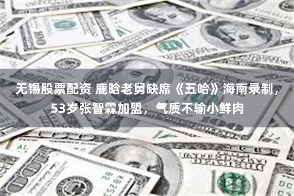 无锡股票配资 鹿晗老舅缺席《五哈》海南录制，53岁张智霖加盟，气质不输小鲜肉