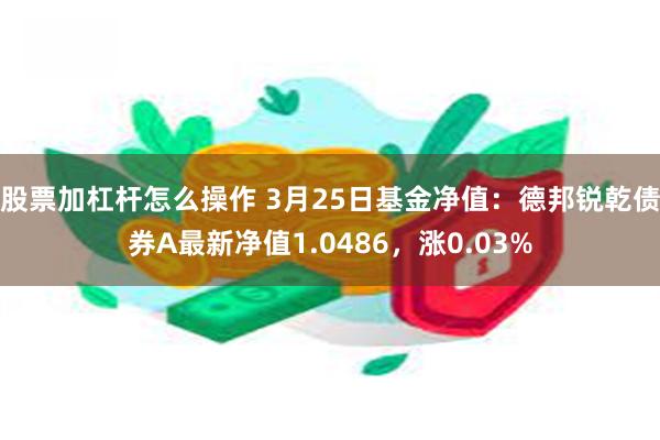 股票加杠杆怎么操作 3月25日基金净值：德邦锐乾债券A最新净值1.0486，涨0.03%