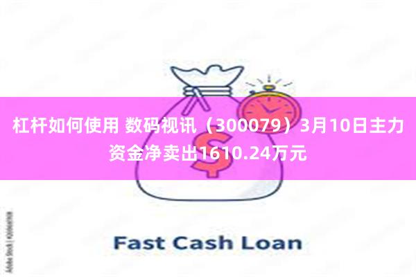 杠杆如何使用 数码视讯（300079）3月10日主力资金净卖出1610.24万元
