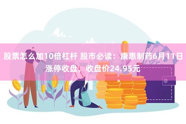 股票怎么加10倍杠杆 股市必读：康惠制药6月11日涨停收盘，收盘价24.95元