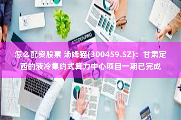 怎么配资股票 汤姆猫(300459.SZ)：甘肃定西的液冷集约式算力中心项目一期已完成