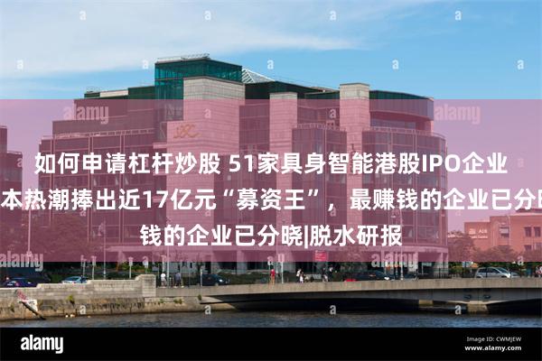 如何申请杠杆炒股 51家具身智能港股IPO企业大盘点：资本热潮捧出近17亿元“募资王”，最赚钱的企业已分晓|脱水研报