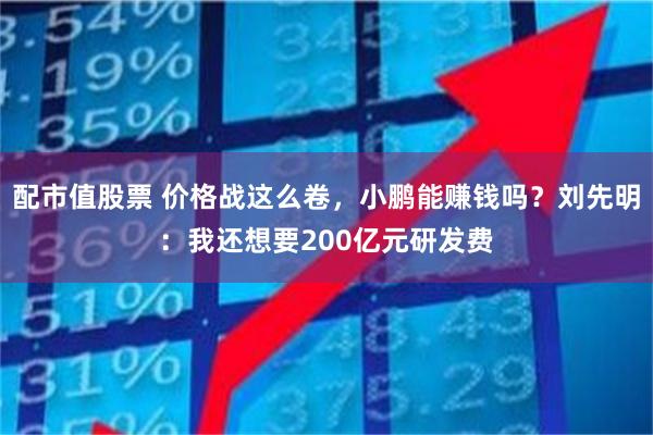 配市值股票 价格战这么卷，小鹏能赚钱吗？刘先明：我还想要200亿元研发费
