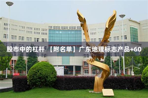 股市中的杠杆 【附名单】广东地理标志产品+60
