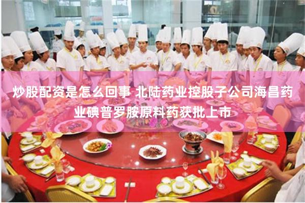 炒股配资是怎么回事 北陆药业控股子公司海昌药业碘普罗胺原料药获批上市