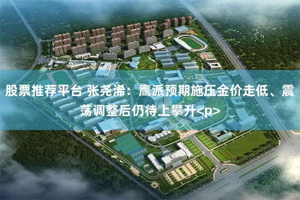 股票推荐平台 张尧浠：鹰派预期施压金价走低、震荡调整后仍待上攀升<p>