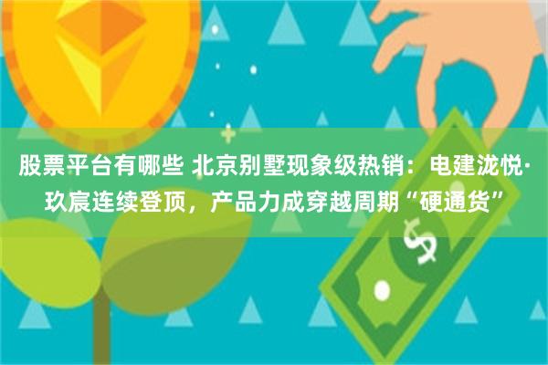 股票平台有哪些 北京别墅现象级热销：电建泷悦·玖宸连续登顶，产品力成穿越周期“硬通货”