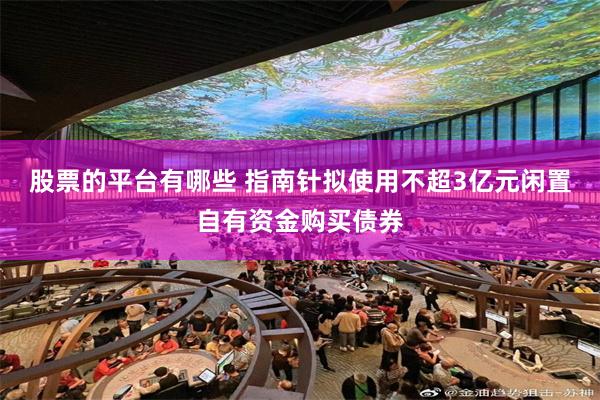 股票的平台有哪些 指南针拟使用不超3亿元闲置自有资金购买债券