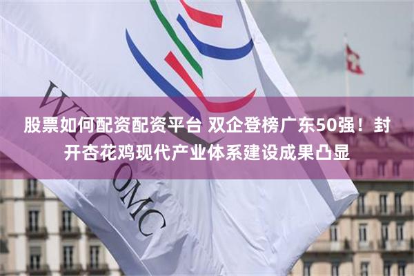 股票如何配资配资平台 双企登榜广东50强！封开杏花鸡现代产业体系建设成果凸显