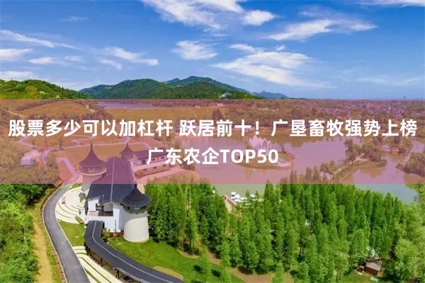 股票多少可以加杠杆 跃居前十！广垦畜牧强势上榜广东农企TOP50
