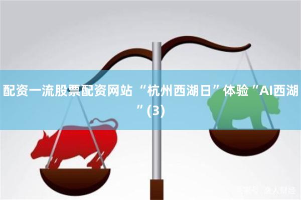 配资一流股票配资网站 “杭州西湖日”体验“AI西湖”(3)