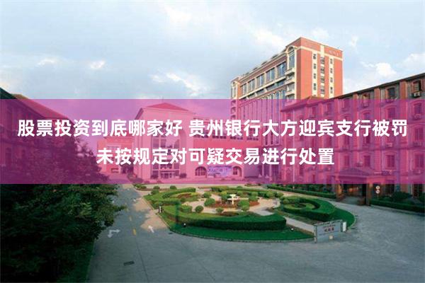 股票投资到底哪家好 贵州银行大方迎宾支行被罚 未按规定对可疑交易进行处置