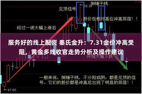 服务好的线上配资 秦氏金升：7.31金价冲高受阻，黄金多线收官走势分析及操作建议